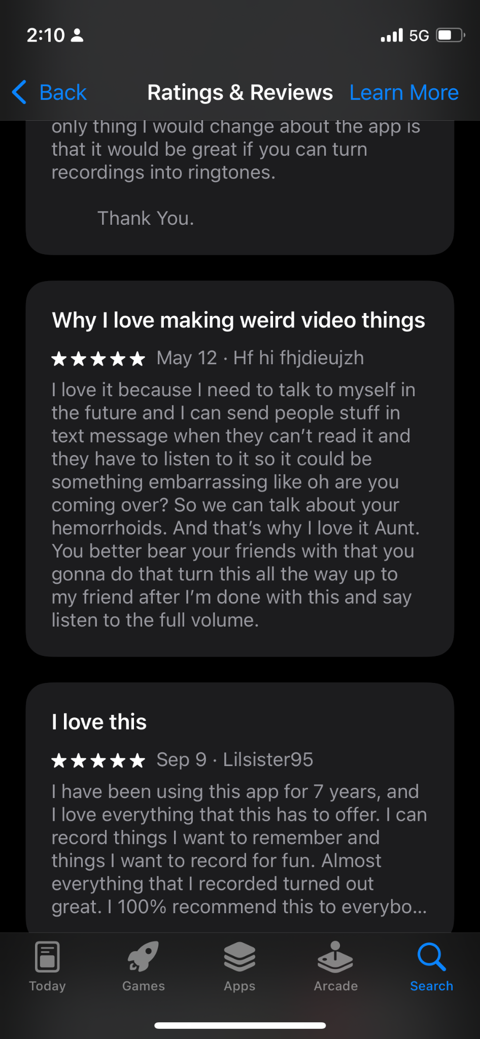 Image Source: Voice Memos Review, Apple App Store